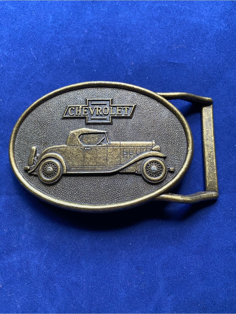 VINTAGE Chevrolet Belt Buckle RJR Co. RJ Roberts Michigan